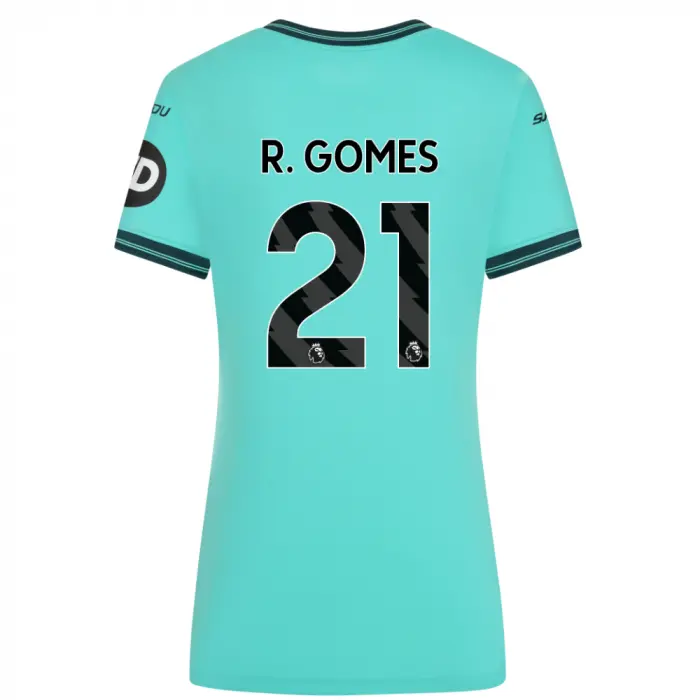 Wolverhampton Wanderers Store | Shop Official 25-26 Wolves Pro Away Shirt – Womens R. GOMES 21 Wolves Gear